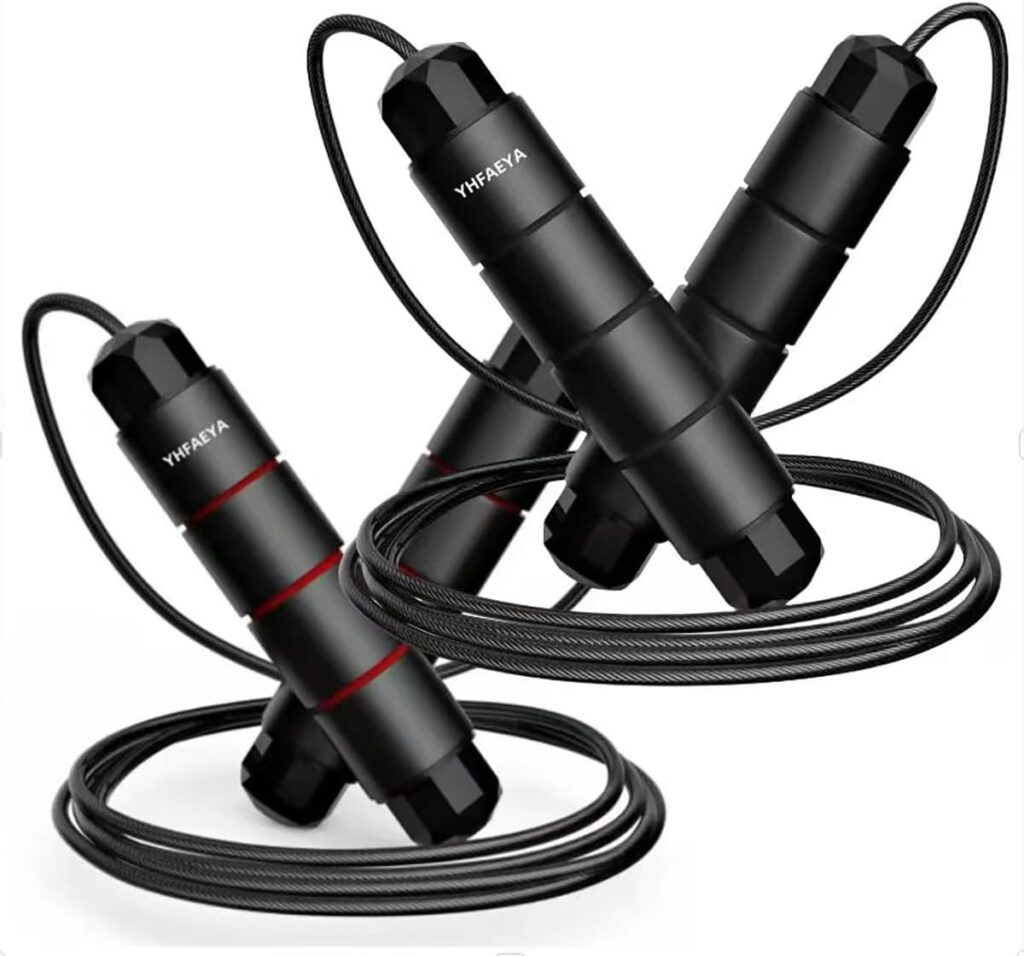 Jump Rope,Adjustable Jumping Rope,Tangle Free Fast Ball Bearings skipping rope,Suitable for Men, Women, and Kids,Fitness,Workout and Slimming at Home,School.