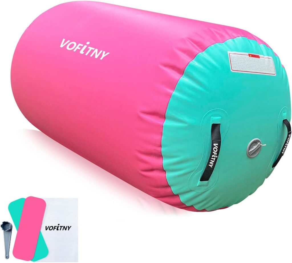 VOFiTNY Gymnastics Tumbling Equipment Air Barrel Inflatable Octagon Tumbler Roller Back-bend Trainer Chearleeding Mat Without Pump