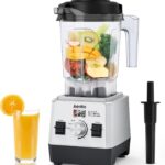 Aeitto Blenders for Kitchen with 68Oz. Large Capacity, 1800W Max Power Smoothie blender, 3 Preset Programs & 7 Speeds, Professional Countertop Blender for Smoothies, Frozen Drinks, Generation1 Silver