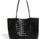 Women’s Luxury Handmade Woven Tote Bag, Beach Bag Set, Elegant Age Reducing Travel Commuter Bag Set