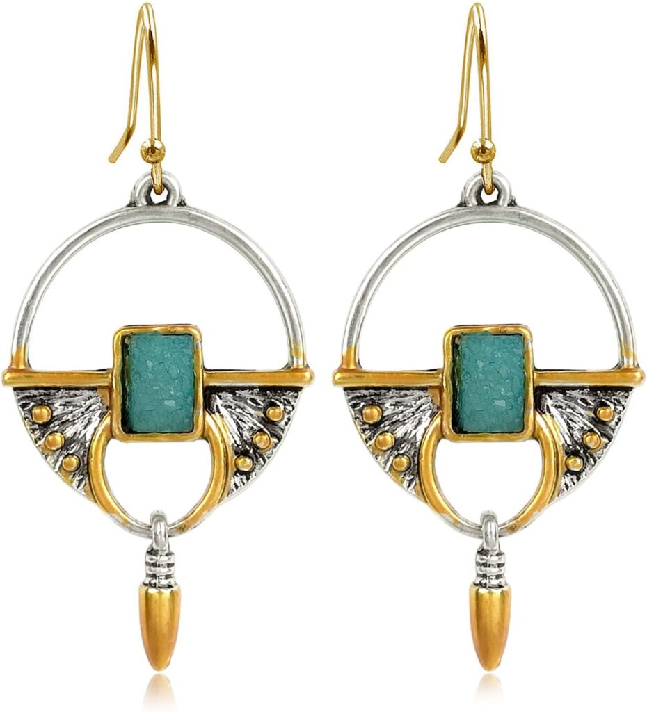 Vintage Boho Earrings 14K Gold Plated Drop Dangle Earrings for Women