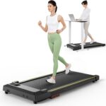 Walking pad Smart with APP, 3-in-1 Under Desk Treadmill for Home and Office, 2.5 HP Portable Walking Jogging Running Machine with Remote Control and LED Display