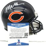 Matt Eberflus Signed Chicago Bears Mini Football Helmet w/Beckett COA BD65481 – Autographed NFL Helmets