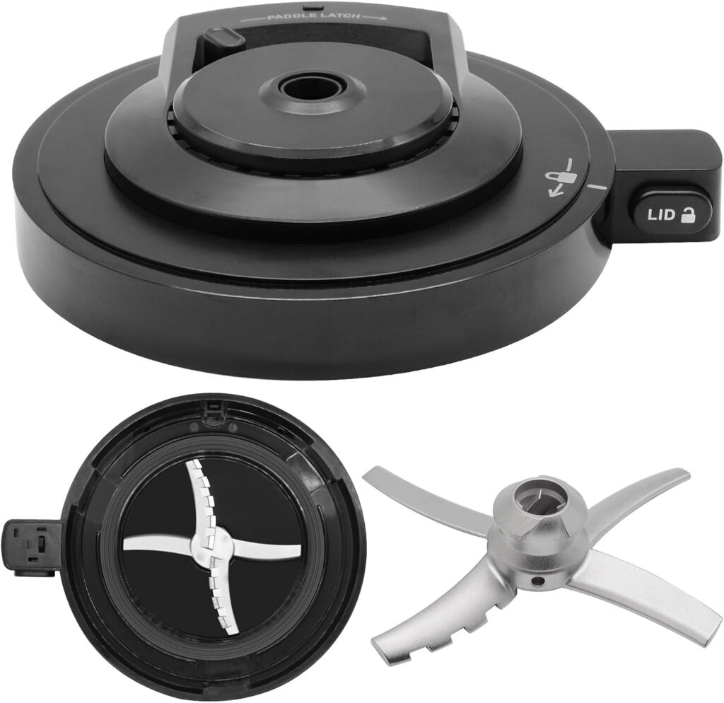 Outer Bowl Lid with Paddle Compatible with Ninja CREAMi Deluxe NC500 NC501 Series Ice Cream Makers – BPA-Free & Dishwasher Safe Reusable Accessories