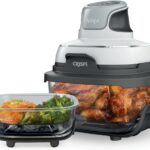 Ninja Crispi 3-in-1 Oil-Free Frying, Max Crisp, Air Fry, Recrisp, Easy Storage, Crisper Plate, Lid, Cook, Serve & Store. Compact Portable Cooking System – 1500W Air Fryer 4QT (White)