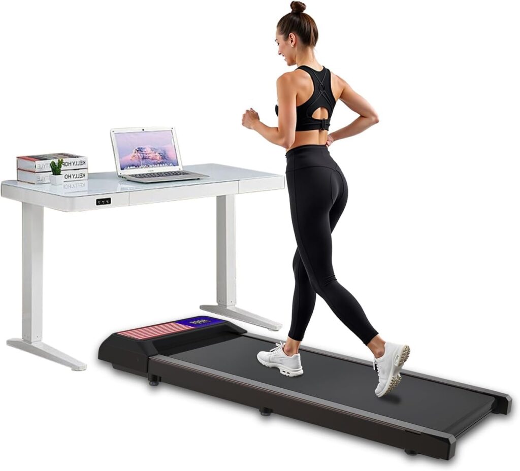 Treadmill Under Desk with Incline for Home and Office,Walking Treadmill with Remote Control and LED Display