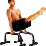 Push Up Bar, Parallettes Bars For L-sit & Dip, Heavy-Duty No Wobbling Parallel Bars Stand For Handstands, Full Planche, Calisthenics, 9.5in High Workout Stands for Home Fitness Training