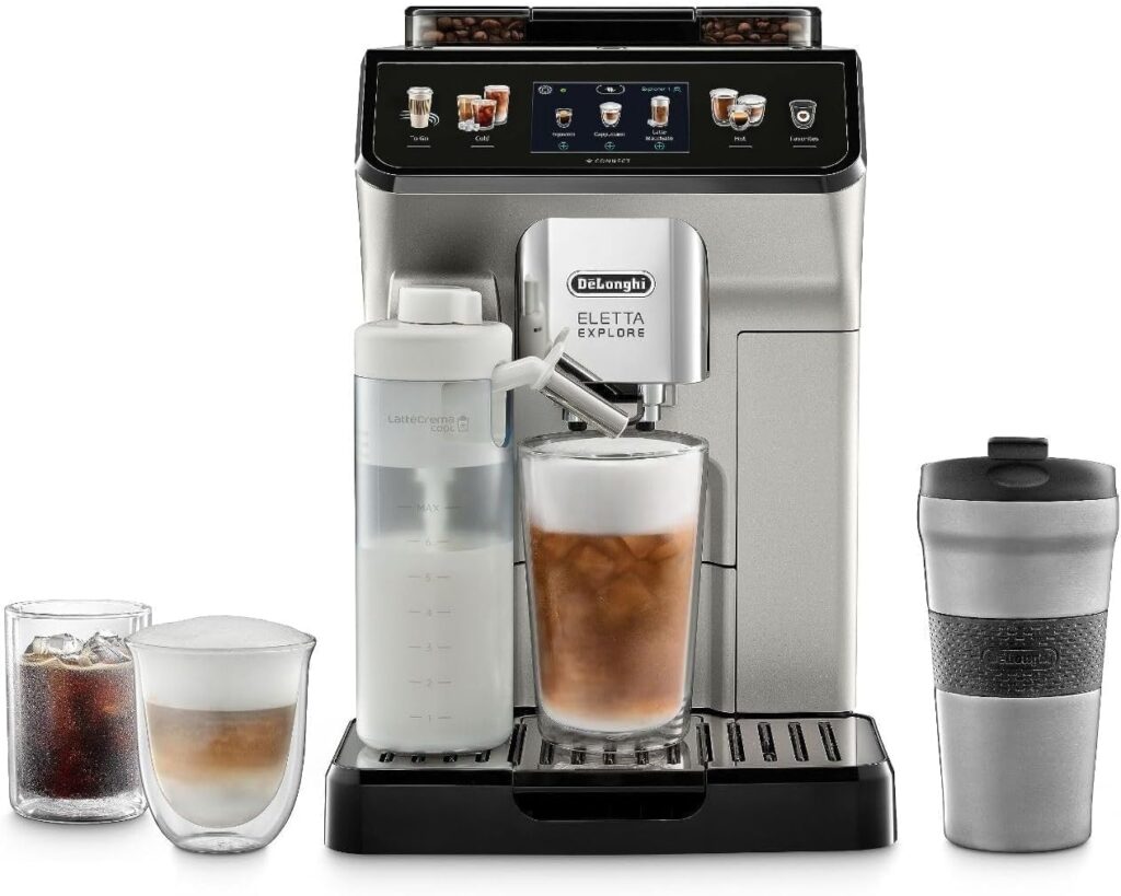De’Longhi Eletta Explore Fully Automatic Espresso Machine with Cold Brew, ECAM45086S (Renewed)