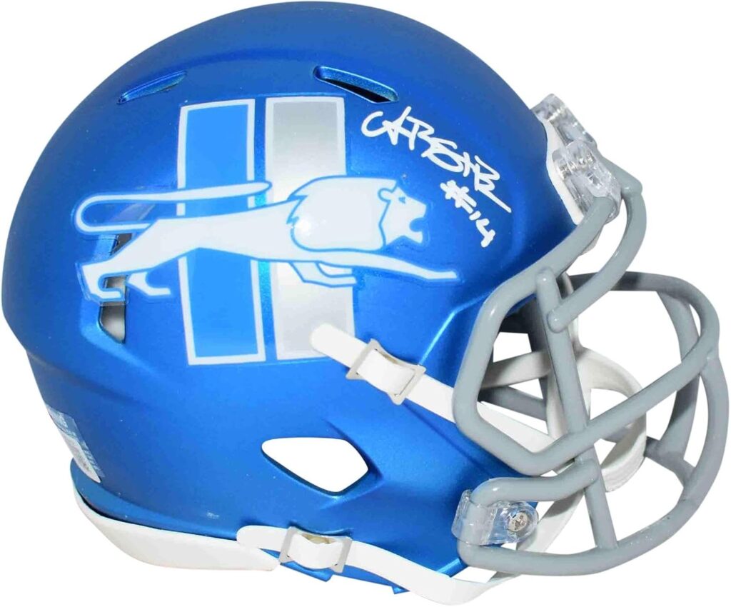 Amon-ra St Brown Signed Detroit Lions 2023 Alt Speed Mini Helmet Beckett – Autographed NFL Mini Helmets