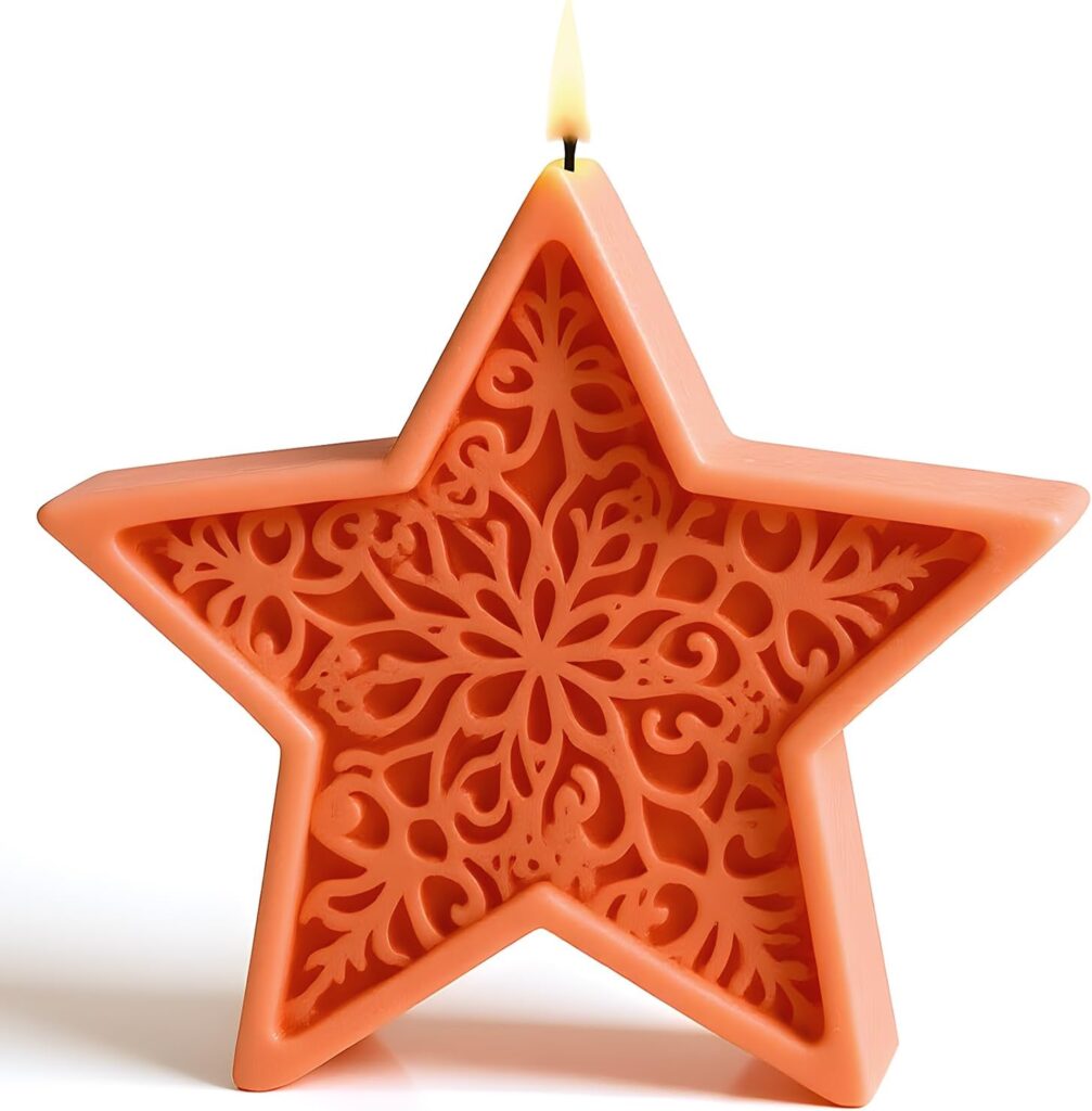 3D Star Candle Molds Star Resin Casting Silicone Mold for Candles Making Aromatherapy Candles Handmade Wax Home Decor