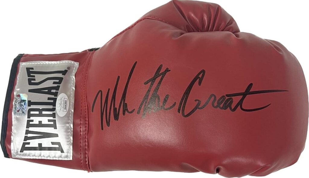 Mike Tyson Signed “Mike The Great” Boxing Glove Right JSA & Tyson Hologram – Autographed Boxing Gloves