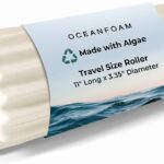 Oceanfoam Ripple Travel Foam Roller (11″ x 3.35″) Firm Mini Foam Roller for Physical Therapy, Deep Tissue Massage, Back Pain – High Density, Ergonomic Wave Textured – Yoga, Pilates, Exercise (Natural)