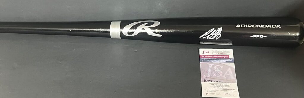 Pete Crow-Armstrong Chicago Cubs Autographed Signed Black Bat JSA Witness COA