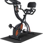 Foldable Exercise Bike Stationary Bike, Sportneer 4 in 1 Indoor Cycling Bike with 16 Level Magnetic Resistance Training Bike with Arm Resistance Band PVC Floor Mat Fitness Bike for Home Gym Workout