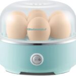 Elite Gourmet EGC115M Easy Egg Cooker Electric 7-Egg Capacity, Soft, Medium, Hard-Boiled Egg Cooker with Auto Shut-Off, Measuring Cup Included, BPA Free, Retro Mint