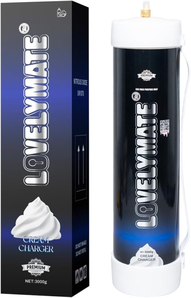LovelyMate Whipped Cream Chargers 3000g 4.4L Food grade cylinder (1pc-3000g)