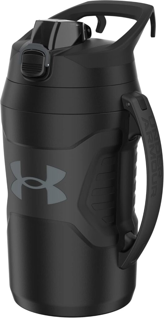 Under Armour Half Gallon Water Bottle Insulated, 64oz Insulated Water Bottle with Handle, Sports Water Jug, Fence Hook, Leak Resistant, for Baseball, Football & More