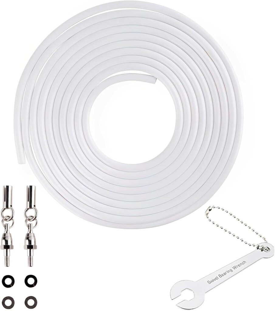 Buddy Lee Replacement Jump Rope Cord & Swivel Bearings – Replacement Jump Rope Cord for Aero Speed, Rope Master, Magic Speed or Magic Speed PRO – Best for Crossfit, Double-Unders, and Fitness Training