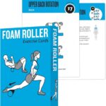 Foam Roller Workout Cards, 62 Exercises Cards Deck Large Size 5″ x 3.5″ Fitness Cards for Women & Men, Beginner Fitness Guide to Training Exercises at Home or Gym