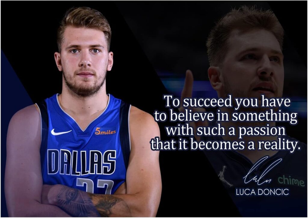 Luka Doncic Motivational Poster Quote Inspirational Quotes Classroom Posters Mens Basketball Pro Coaching Wall Art Growth Mindset Teacher Educational Signed Memorabilia Sports Decor Jersey Boys P111