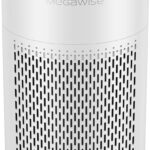 MEGAWISE 2025 Updated Version Smart Air Purifier for Home Large Room up to 1076ft², H13 True HEPA Filter with Smart Air Quality Sensor, Sleep Mode, Quiet for Smoke, Pets Hair, Odors, White
