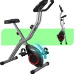 Lightweight 33LB Foldable Exercise Bike for Small Apartments, Stationary Bikes for Home Workout, Indoor Portable Cycling Bike with 16-Level Magnetic Resistance, 260LBS Capacity, 5.5 LBS Flywheel