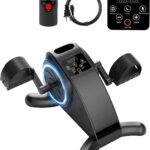 Under Desk Bike, Electric Mini Exercise Bike Pedal Exerciser for Leg/Arm Exercise,12 Adjustable Speeds & LCD Display Leg Exerciser While Sitting for Seniors, Low-Impact Cardio Cycling Equipment
