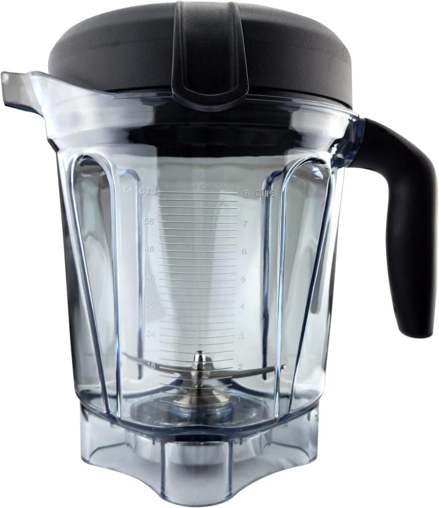 64-Ounce Blender Container, Transparent Food Blender Container with Blade Lid Blender Replacement Parts Fit for Vitamix 5300 Container Blender Pitcher Compatible for G-Series Blender 2L