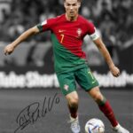 Ikonic Fotohaus Cristiano Ronaldo Soccer Goat Signed Photo Autograph Print Wall Art Home Decor