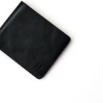 Mens Wallet, Slim Minimalist RFID Blocking, Full-Grain Leather Handcrafted Bifold, 6 Card Slots, Gift Box & Pouch, Christmas & Birthday, Plain Black