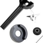 Blender Blade Replacement for Vitamix, 4 Wet Blade with Wrench, Retainer Nut, Drive Socket Repair Kit, Compatible with Vitamix 5200 Series Blender Mixer 32oz and 64oz Standard Container