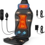 Back Massager with Heat for Pain Relief Deep Tissue, Portable Chair Massager Seat Cushion with Vibration Massage, Back Massage Chair Pad with Optional Cooling, Gifts for Dad Men Women Home Office Use