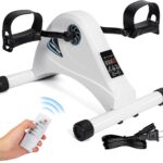 Motorized Mini Exercise Bike Pedal Exerciser for Seniors Rehab Training, LUBBYGIM Electric Under Desk Bike Pedal Exerciser for Arm/Leg Fitness & Physical Therapy, Multiple Levels Speed Adjustment