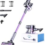 Lubluelu Cordless Vacuum Cleaner, Stick Vacuum Cordless Rechargeable with Lightweight 235W Brushless Motor, Self-Standing and Handheld Design for Carpet, Hard Floor and Pet Hair (Purple)