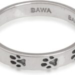 NOVICA Artisan Handmade .925 Sterling Silver Band Ring Paw Print Motif from Bali Indonesia Animal Themed Modern Dog ‘Paw Prints’