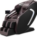 VEVOR Massage Chair, 4D Full Body Zero Gravity Recliner with SL Track, Yoga Stretch, AI Voice Control, Heat, Foot Roller, Retractable Pedal, 36 Airbags, LCD, Armrest Controls, Rolling Base