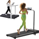 Walking Pad with Incline and Handle Bar, 3.0HP Portable Electric Compact Walking Pads Treadmills with Handles for Home Small Spaces, Small Treadmill with Incline, 320 lbs Capacity, 0.6-6.2MPH