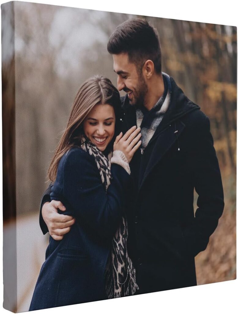 CanvasChamp Custom Canvas Prints with Your Photos – (24″ W x 36″ H x 1.5″ D) Personalized Wall Art, Framed Photo Canvas for Home & Office Decor