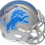Jameson Williams Signed Detroit Lions Mini Helmet BAS