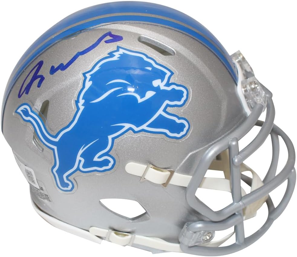 Jameson Williams Signed Detroit Lions Mini Helmet BAS