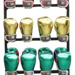 Metal Boxing Gloves Drying Rack, Boxing Glove Storage with Universal Wheels to Slide, Metal Boxing Gloves to Dry Out, Holds 20 Pair of Gloves, Black