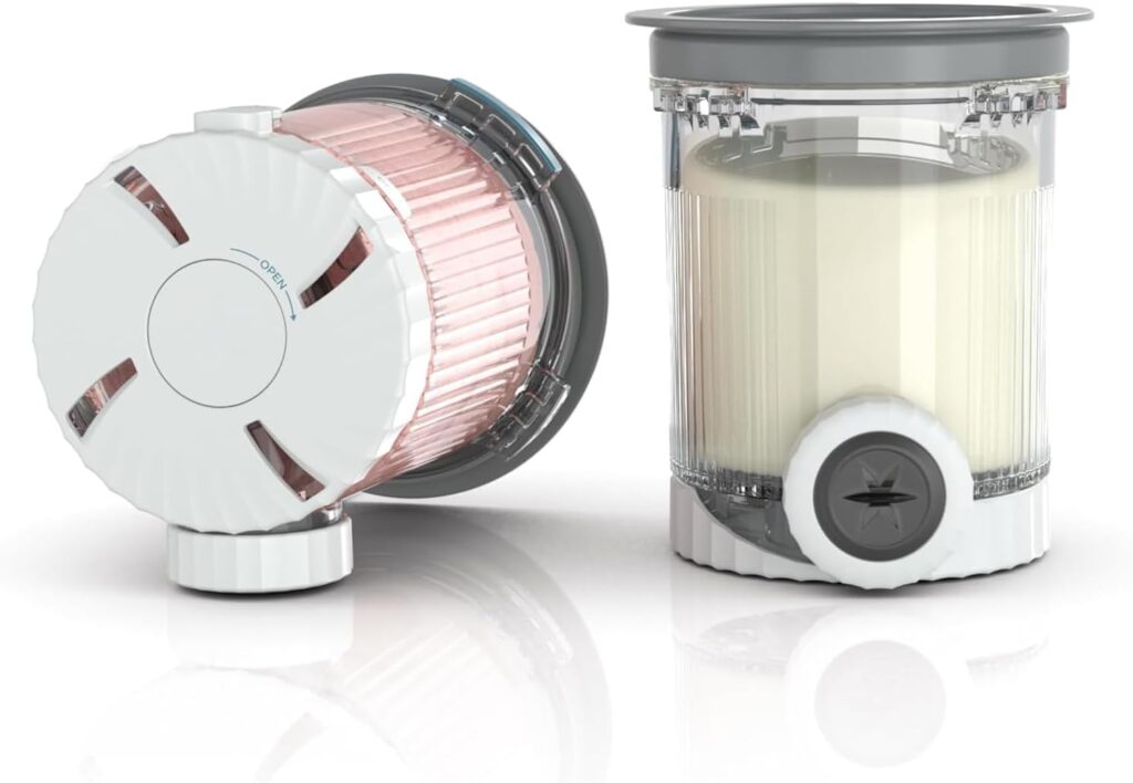 Swirl Pint and Lids Compatible with NC700 Series Ninja Swirl Ice Cream & Soft Serve Makers, BPA-Free & Dishwasher Safe, Grey Lids 4Pack, 16oz Replacement Containers (Gray, 16oz)