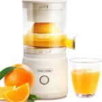 Orange Citrus Juicer, Electric Portable Lemon Juicer,Citrus Squeezer for Lemon Grapefruit Fruit, Small Wireless Juice Machine, Easy Use Orange Squeezer, Easy to Clean