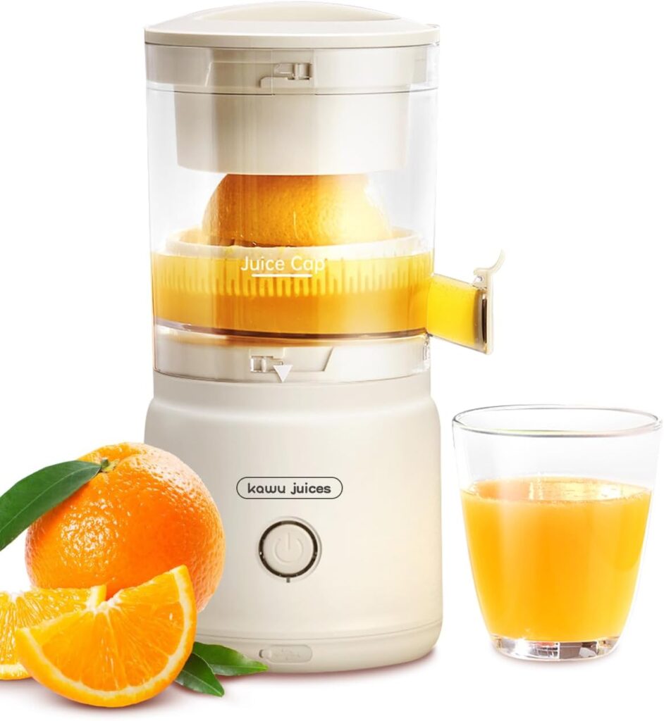 Orange Citrus Juicer, Electric Portable Lemon Juicer,Citrus Squeezer for Lemon Grapefruit Fruit, Small Wireless Juice Machine, Easy Use Orange Squeezer, Easy to Clean