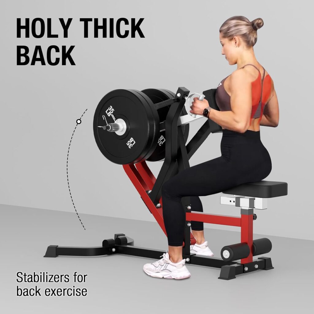 Mikolo Plate Loaded Seated Row Machine for Home Gym, 400LB Capacity, Independent Arms & Adjustable Seat for Full Back Workout