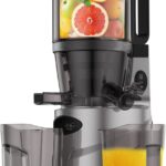 Cold Press Juicer – 5.5″ Feeding Chute, Masticating Juicer Fit Whole Fruits and Vegetables, Auto-cutting Auger, Easy to Clean (silver)