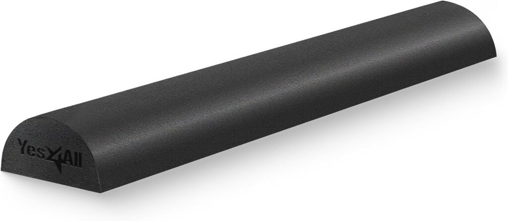 Yes4All Medium Firm Half Foam Rollers for Post-Workout Relaxation, 12/18/24/36 inch PE Foam Roll for Back Massage & Yoga Exercise