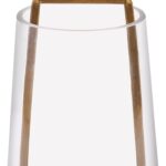 4“ Wide Modern Metal Hurricane Lantern with Handmade Sturdy Glass Sleeve in Brass for 2″ Pillar Candle & Plants, Farmhouse HurricaneIndustrial, Minimalistic, Shabby Chic (1, Brass, 4″x7.5″)