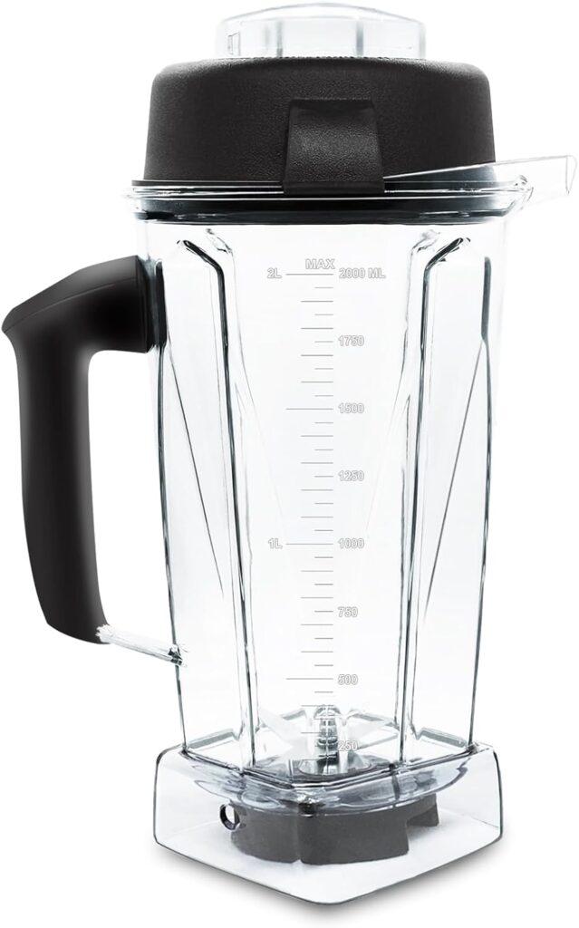 For Vitamix Blender Pitcher 64 oz. -60865, Clear, 5200 Replacement Container for Vitamix 4500,5000,5300,6000,6300,6500,7500,200,300,500,750,780,VM0102,VM0103, etc. 2-year full warranty
