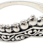 NOVICA Artisan Handmade .925 Sterling Silver Band Ring Crafted Indonesia ‘Crowned’